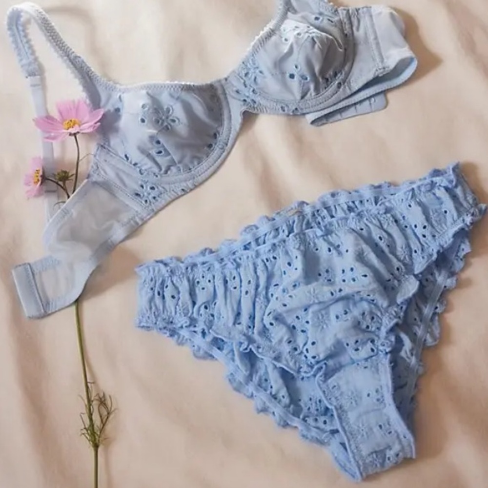 Free People Homegrown Undie Clear Sky / Baby Blue - Picture 4 of 5